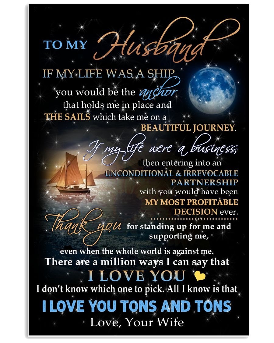 Perfect Gifts For Husband - To My Husband Poster-A Loves Gift