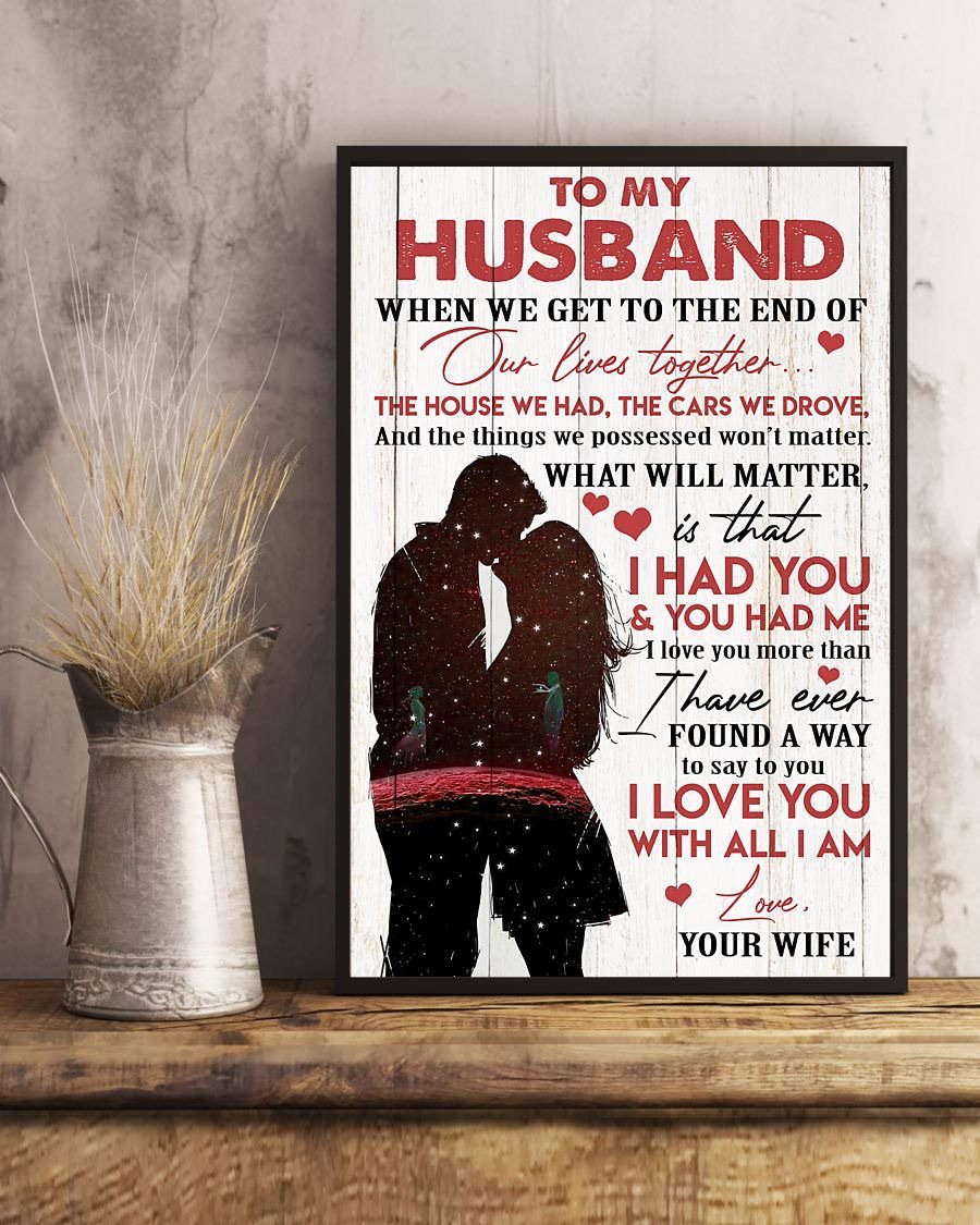 Perfect Gifts For Husband - To My Husband Poster-A Loves Gift