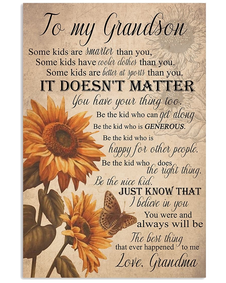 To My Grandson Poster-A Loves Gift