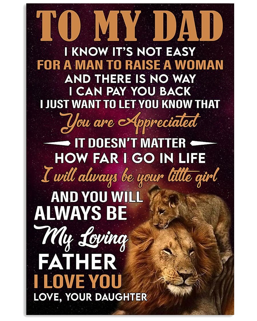 To My Dad Poster-A Loves Gift