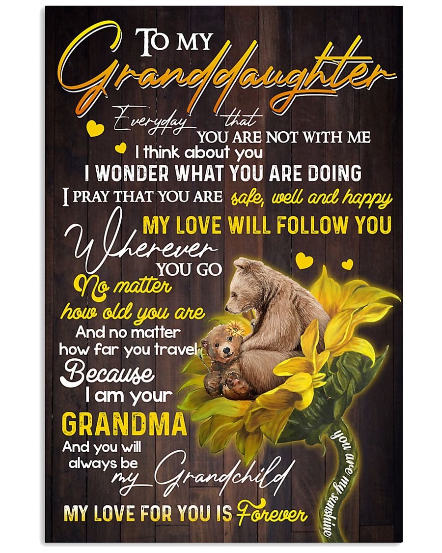 To My Granddaughter Poster-A Loves Gift