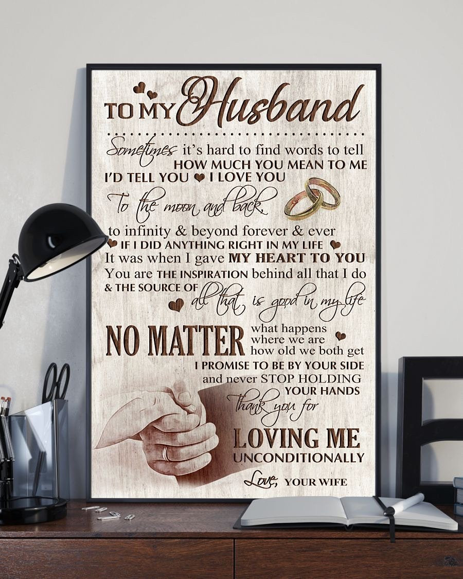 Perfect Gifts For Husband - To My Husband Poster-A Loves Gift