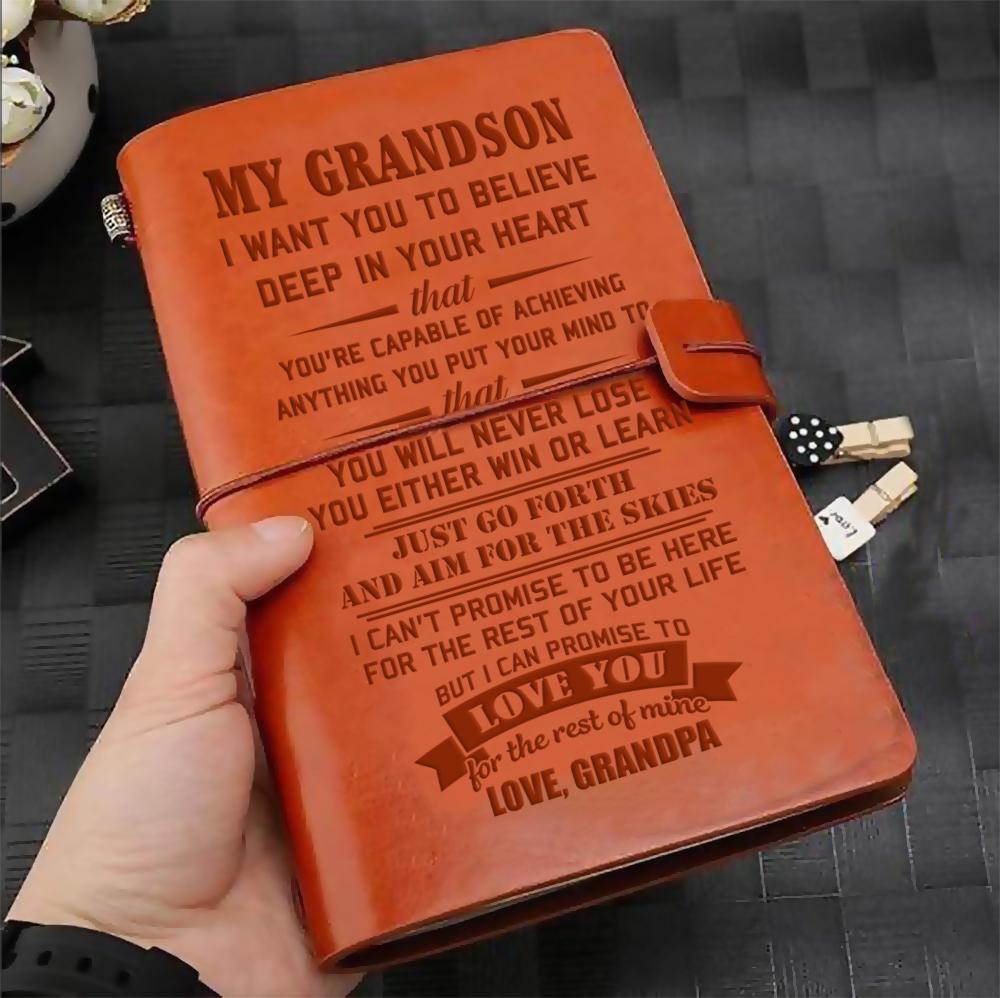 To My Grandson - Vintage Journal Notebook-A Loves Gift