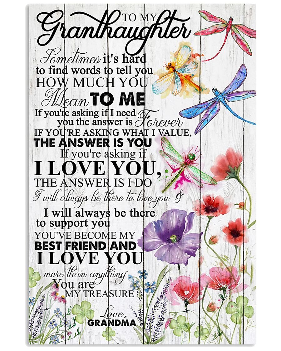 To My Granddaughter Poster-A Loves Gift