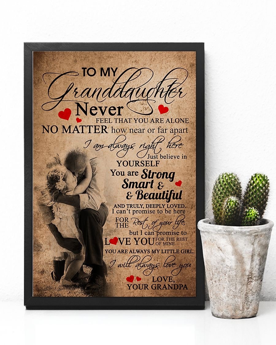 To My Granddaughter Poster-A Loves Gift