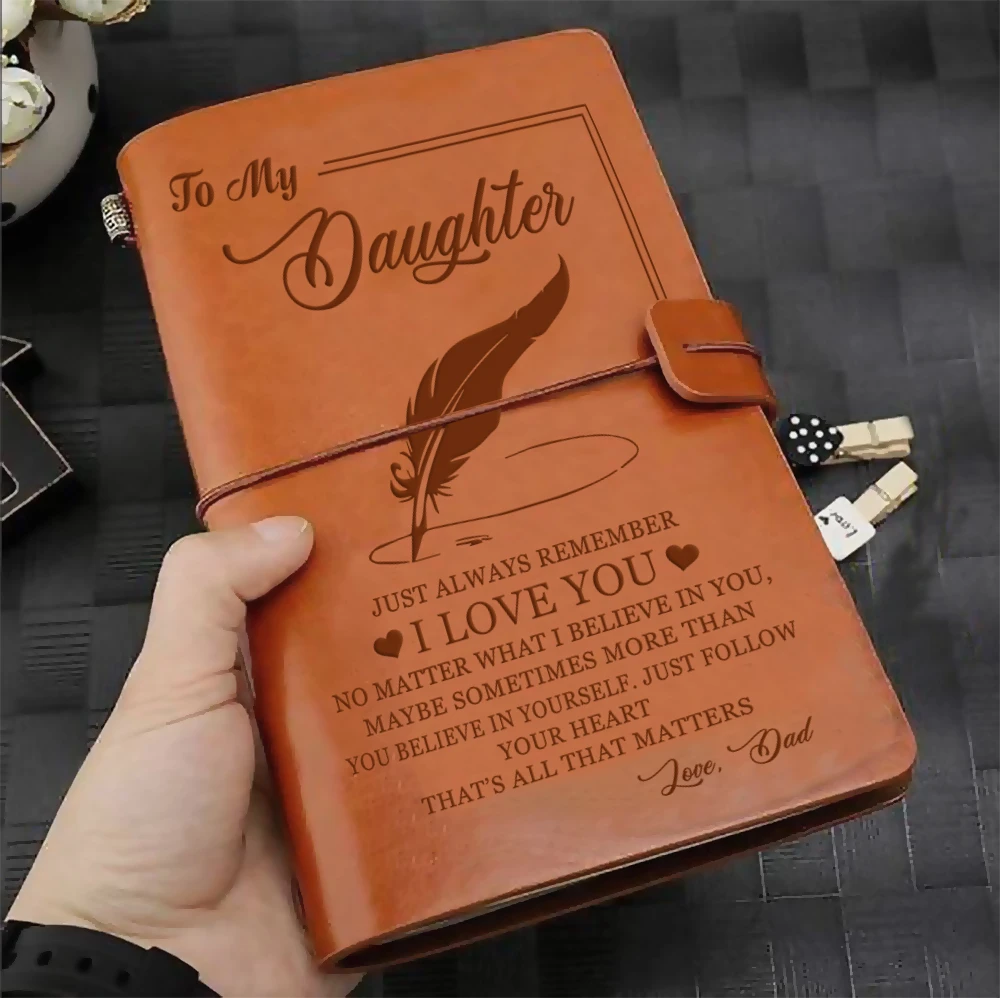 To My Daughter - Vintage Journal Notebook-A Loves Gift