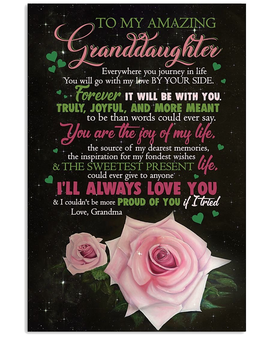 To My Granddaughter Poster-A Loves Gift