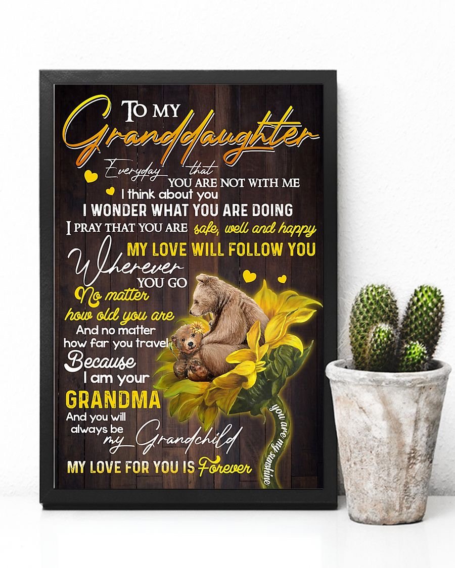 To My Granddaughter Poster-A Loves Gift