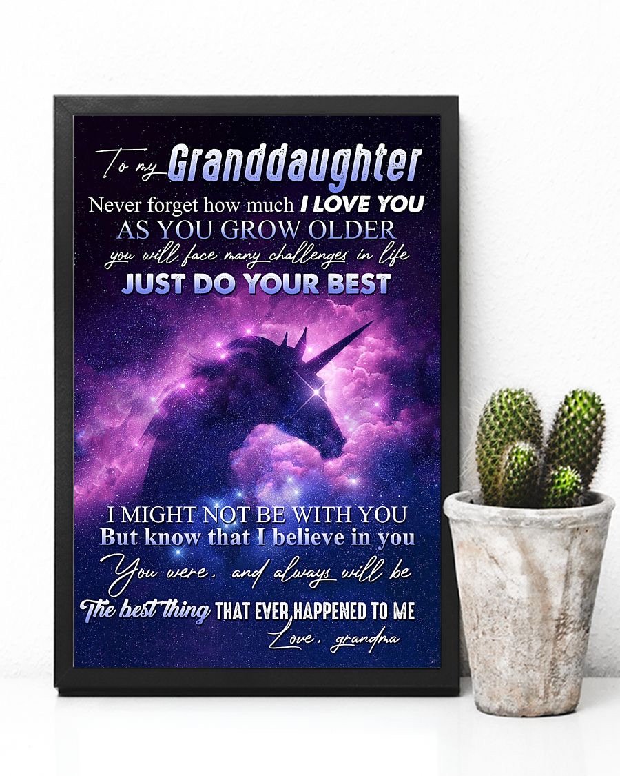 To My Granddaughter Poster-A Loves Gift
