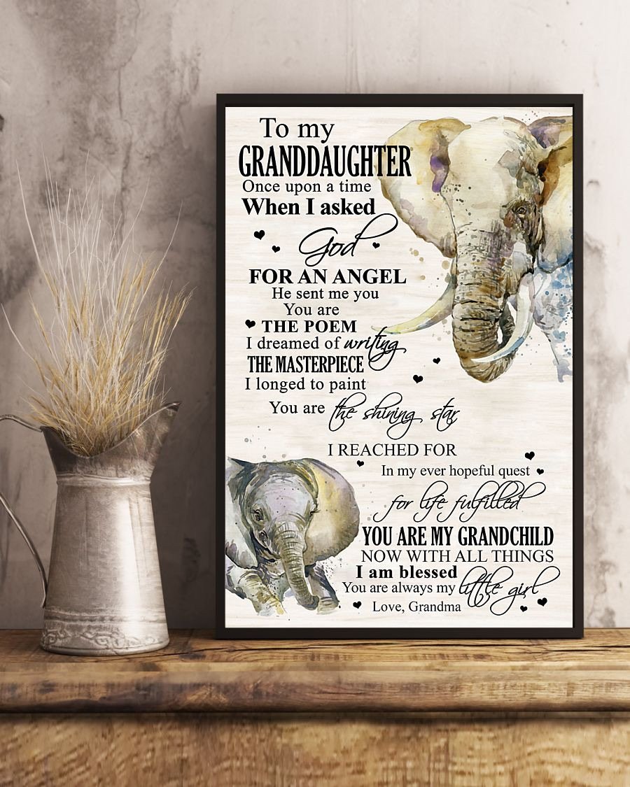 To My Granddaughter Poster-A Loves Gift
