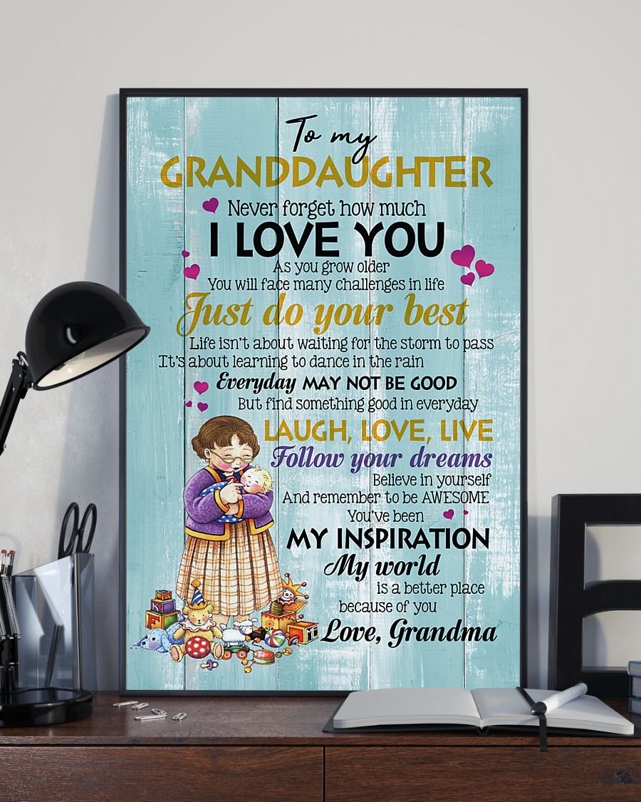 To My Granddaughter Poster-A Loves Gift