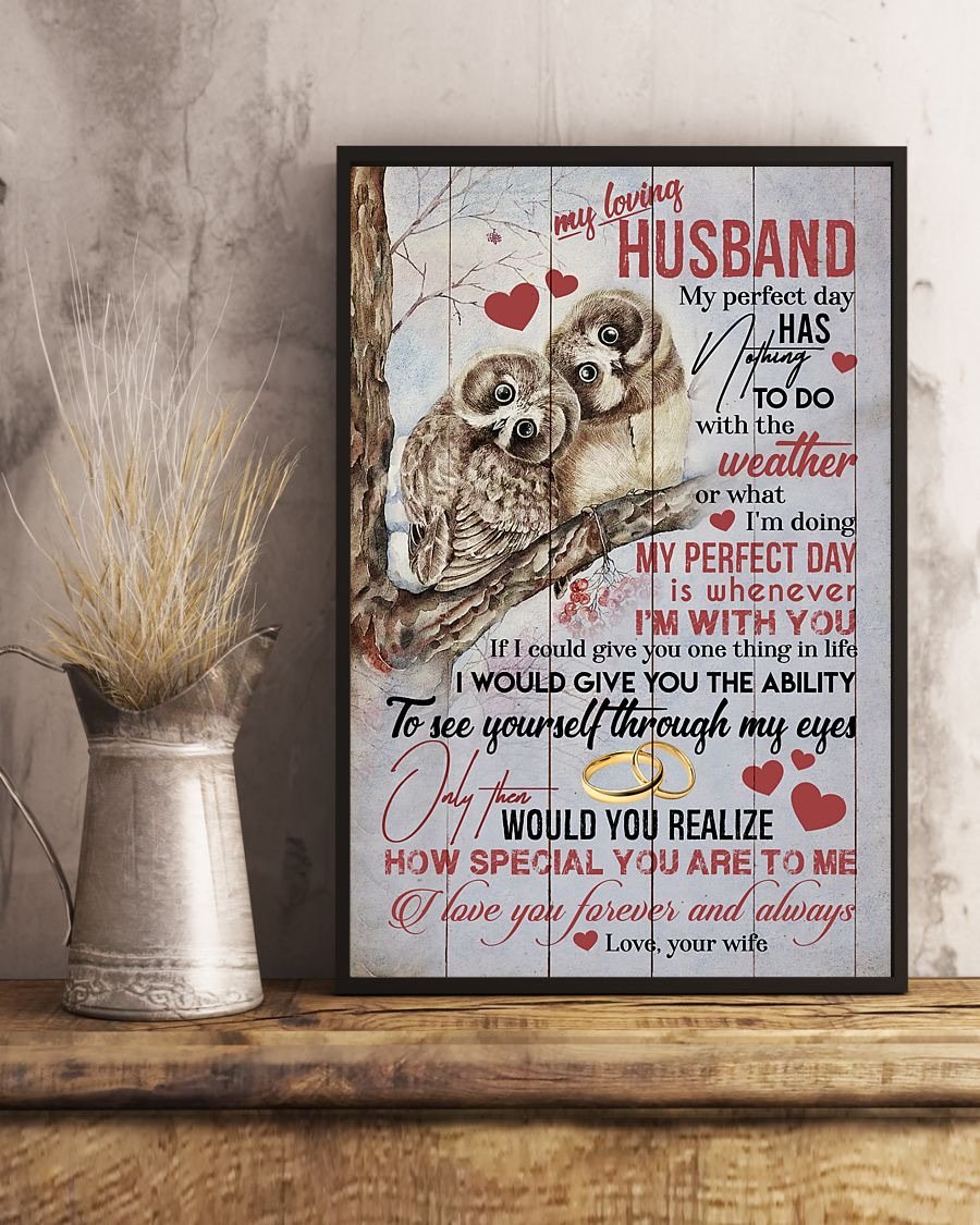 Perfect Gifts For Husband - To My Husband Poster-A Loves Gift
