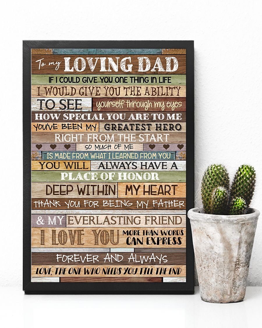 To My Dad Poster-A Loves Gift