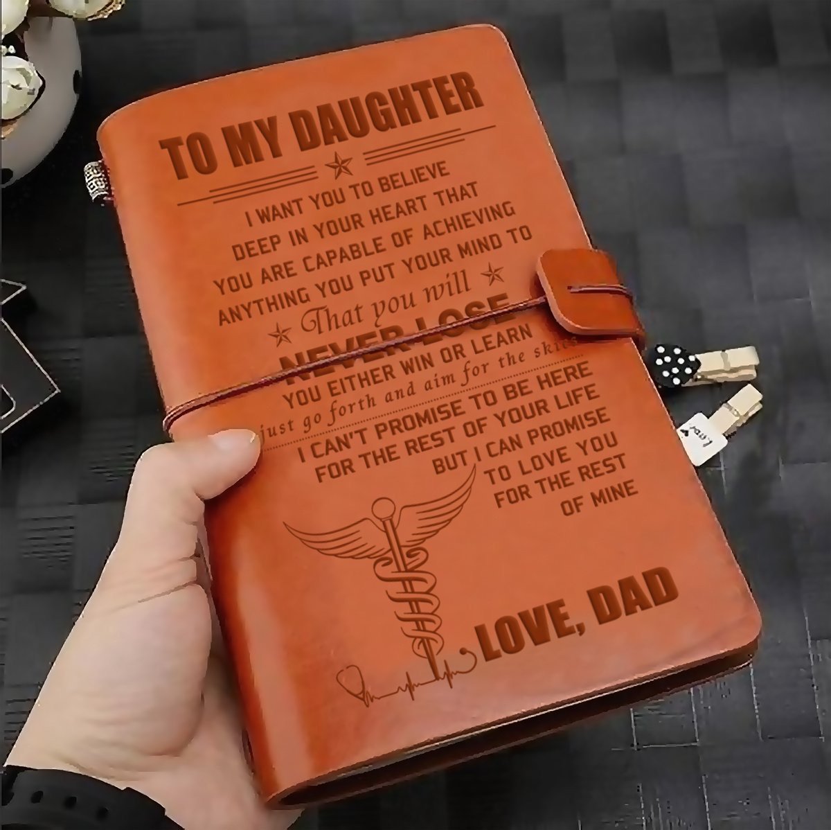 Leather Notebook Gifts For Daughter-A Loves Gift