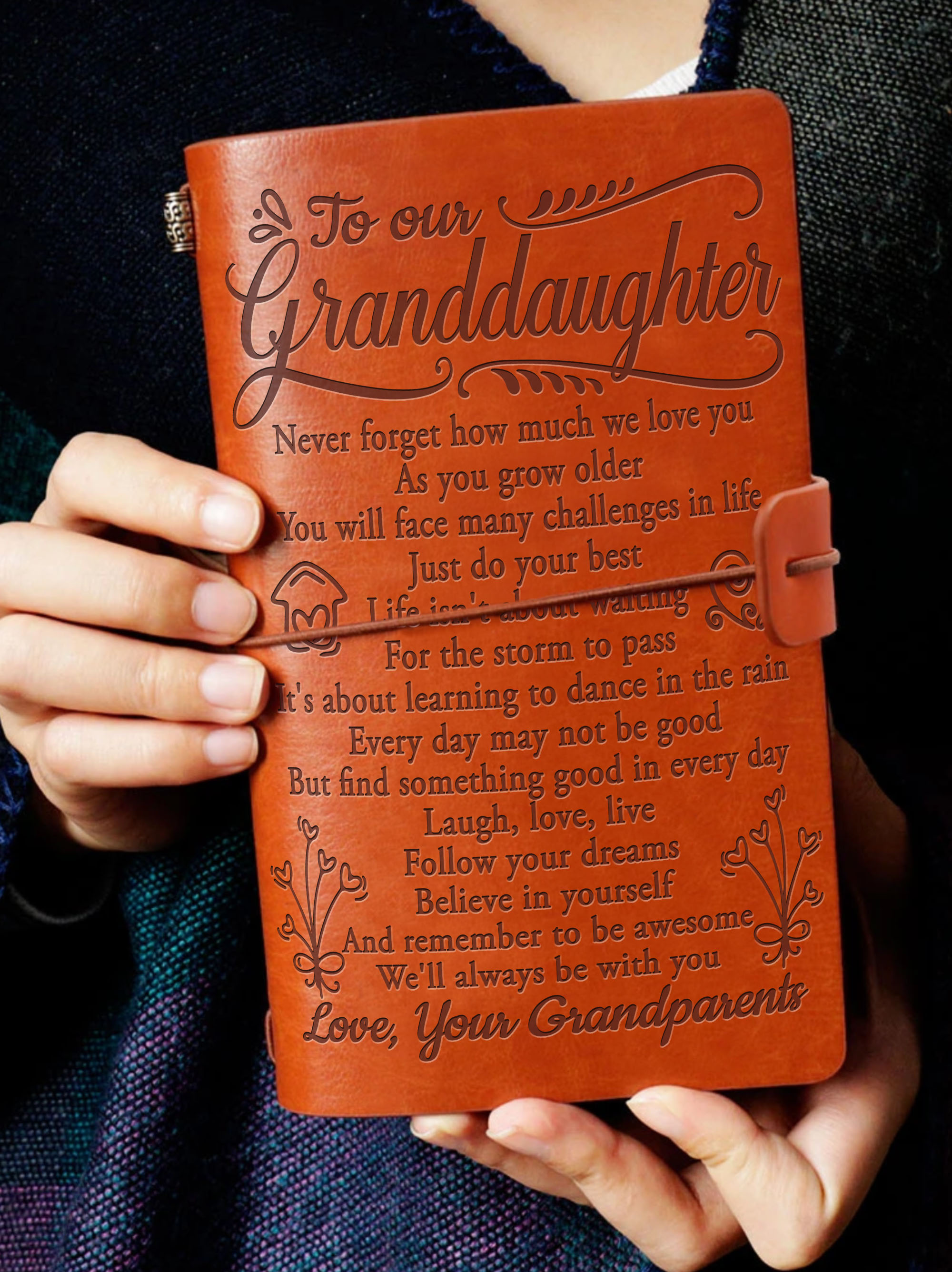 To My Granddaughter- Vintage Journal Notebook-A Loves Gift