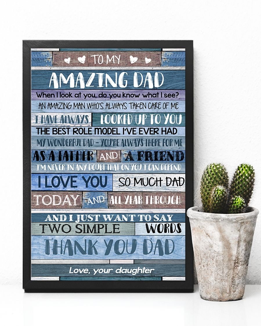 To My Dad Poster-A Loves Gift