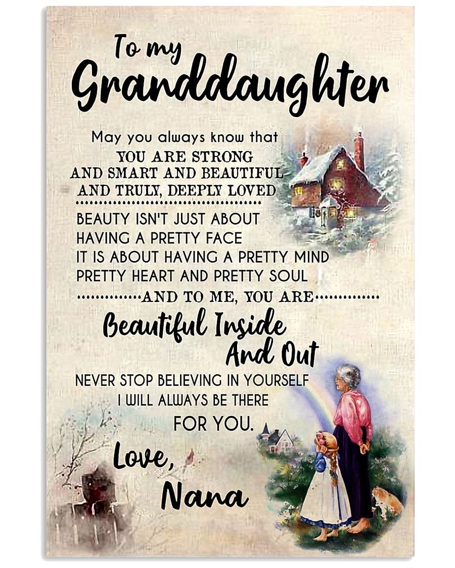 To My Granddaughter Poster-A Loves Gift