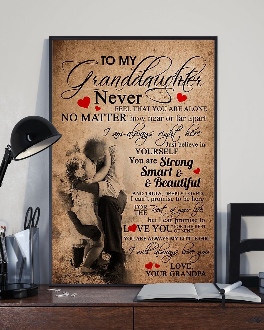 To My Granddaughter Poster-A Loves Gift