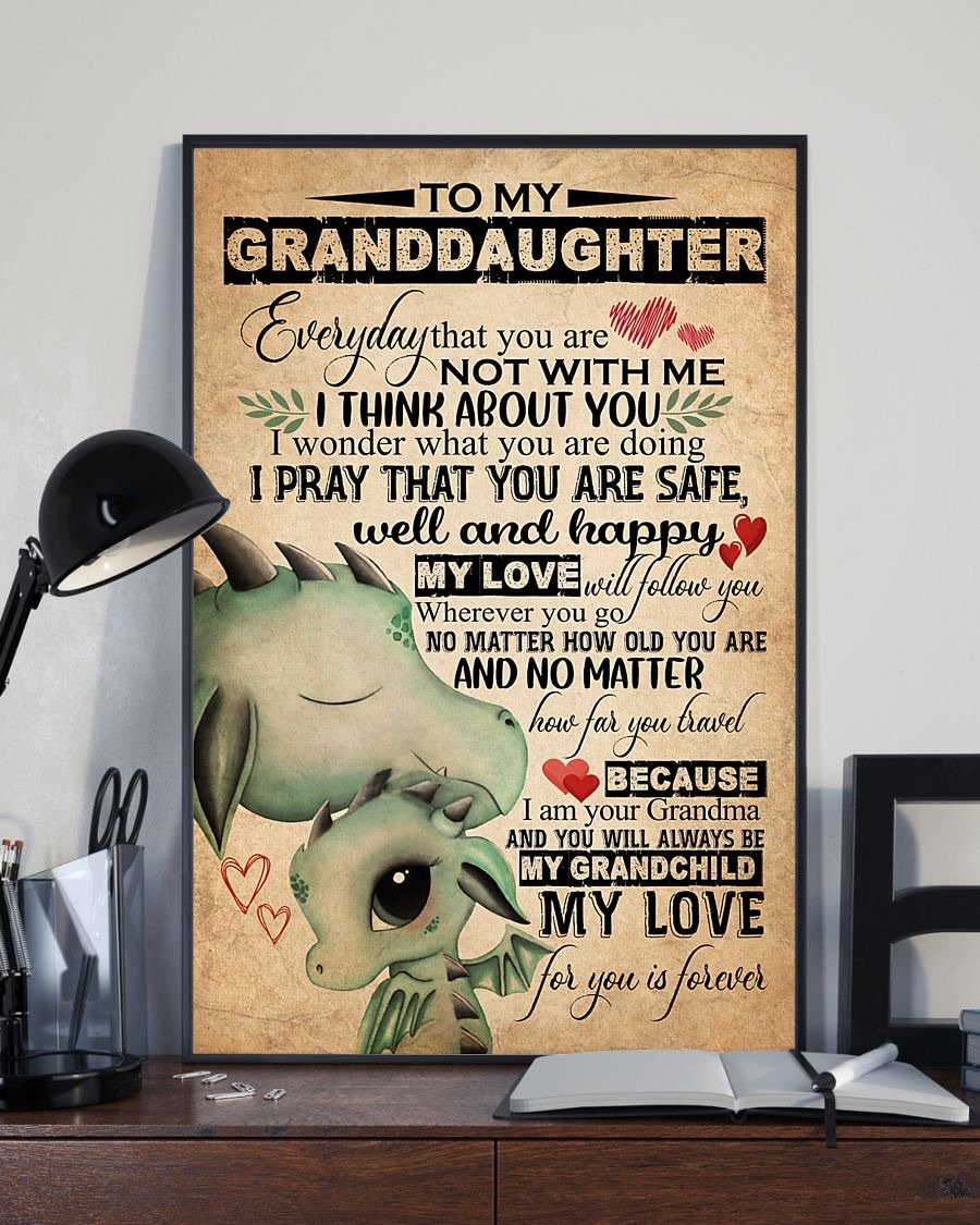 To My Granddaughter Poster-A Loves Gift
