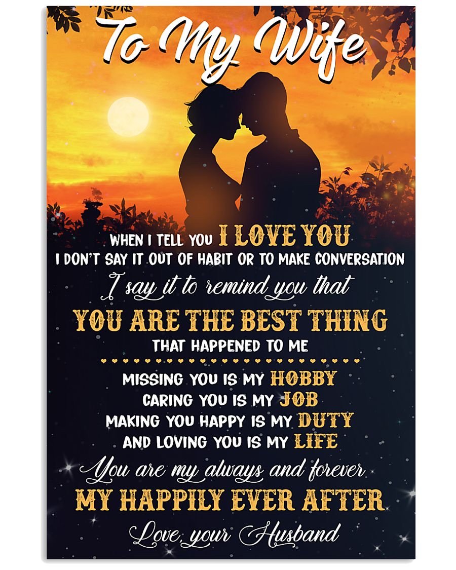 Perfect Gifts For Wife - To My Wife  Poster-A Loves Gift