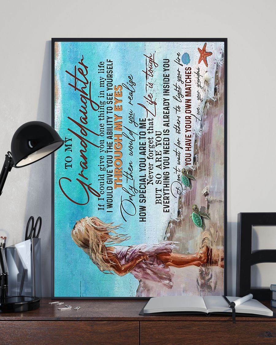 To My Granddaughter Poster-A Loves Gift
