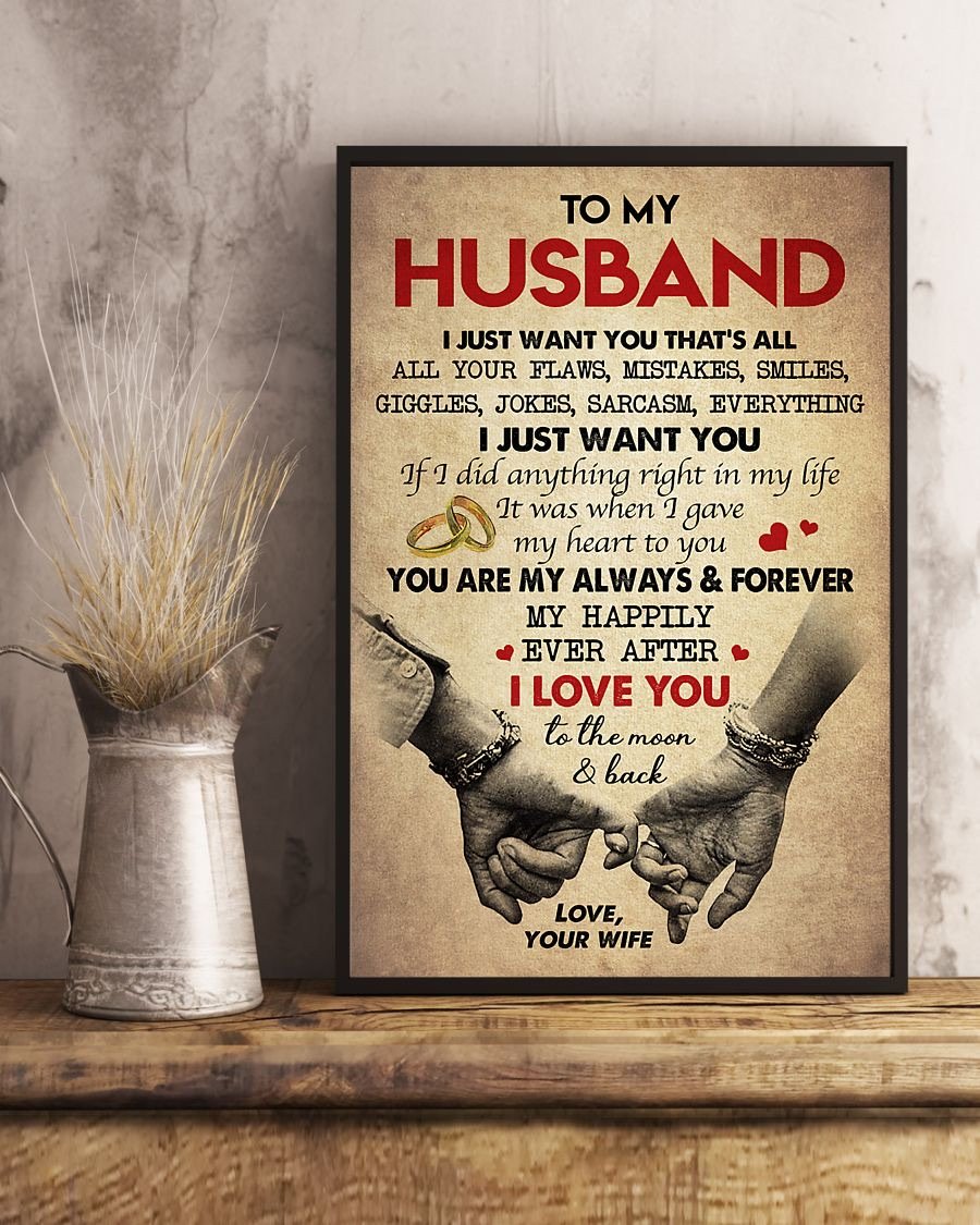 Perfect Gifts For Husband - To My Husband Poster-A Loves Gift