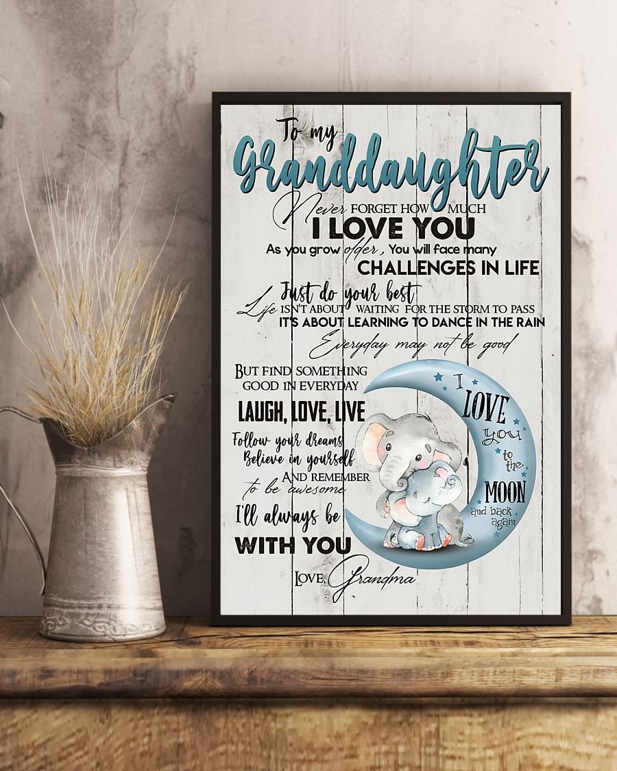 To My Granddaughter Poster-A Loves Gift