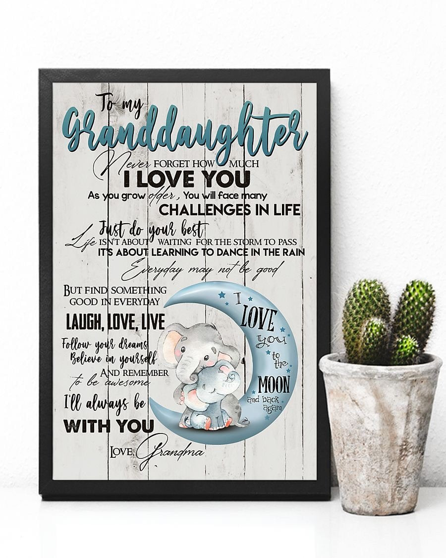 To My Granddaughter Poster-A Loves Gift