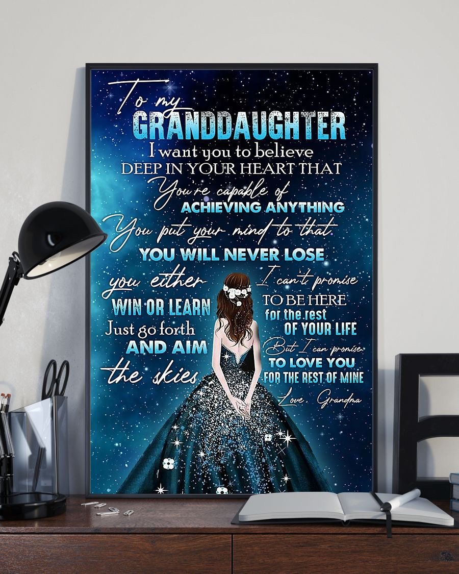 To My Granddaughter Poster-A Loves Gift