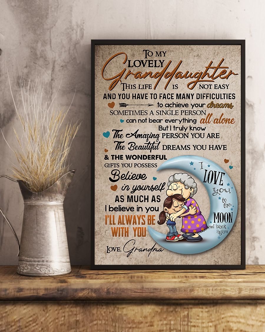 To My Granddaughter Poster-A Loves Gift