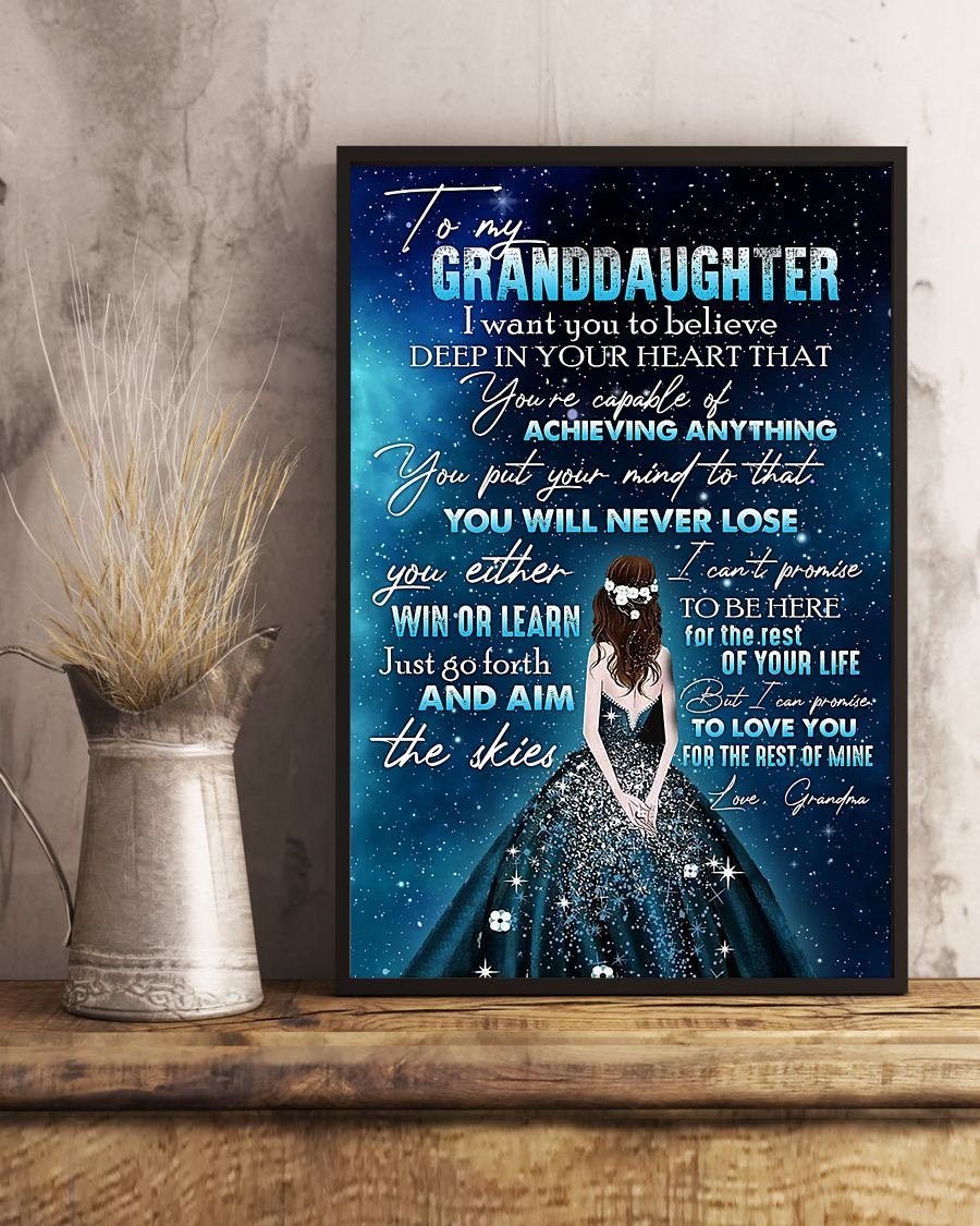 To My Granddaughter Poster-A Loves Gift