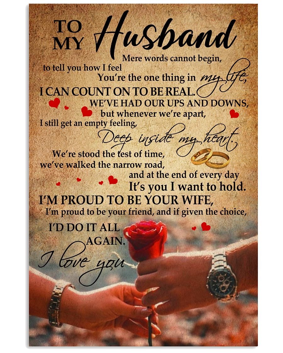 Perfect Gifts For Husband - To My Husband Poster-A Loves Gift