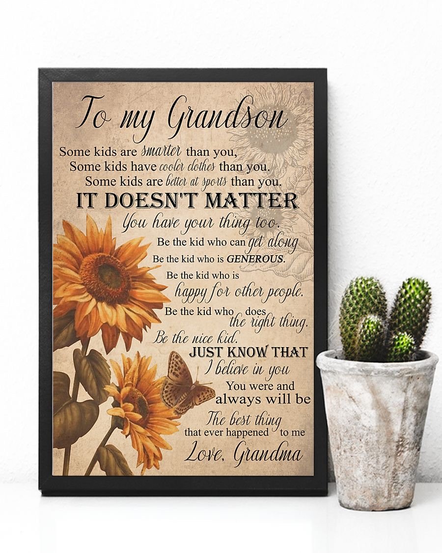 To My Grandson Poster-A Loves Gift