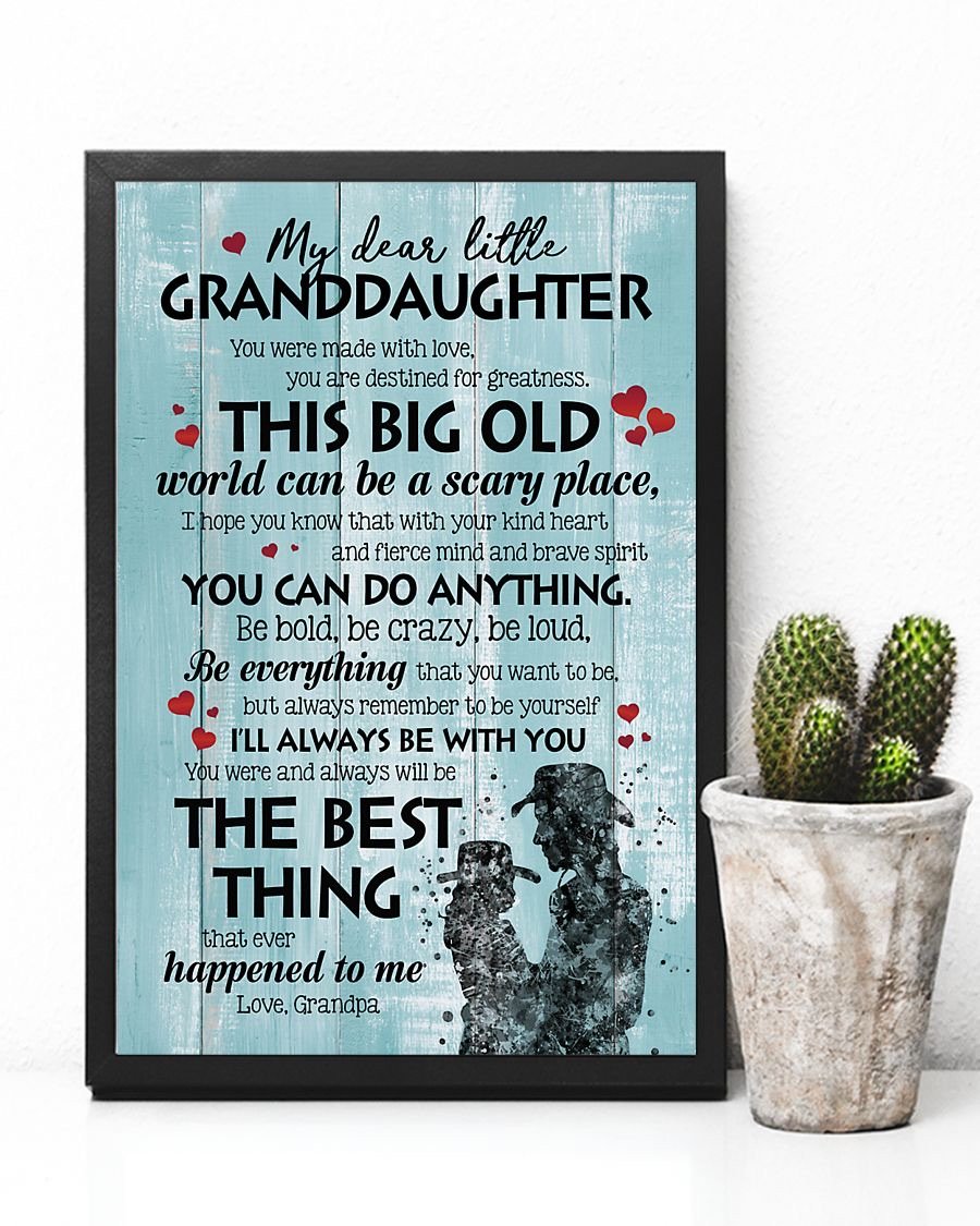 To My Granddaughter Poster-A Loves Gift