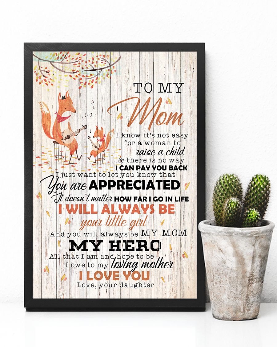 To My Mom Poster-A Loves Gift