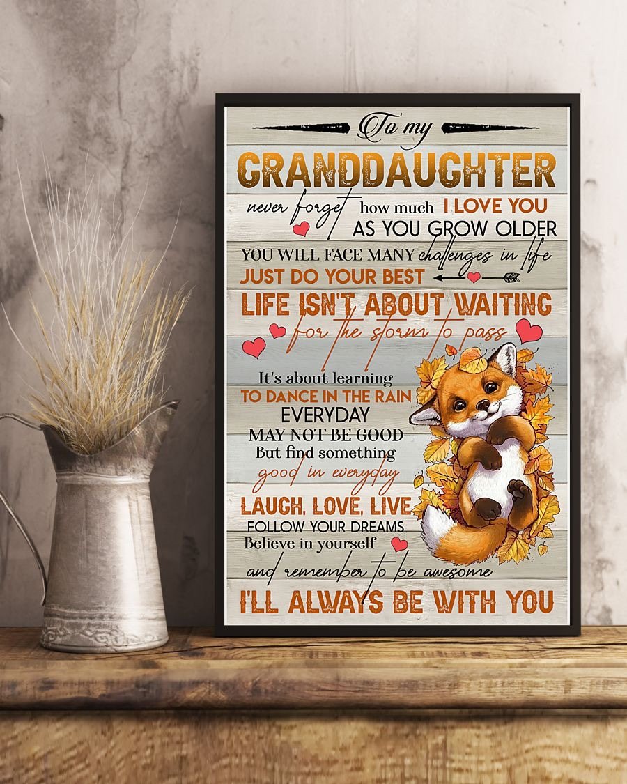 To My Granddaughter Poster-A Loves Gift