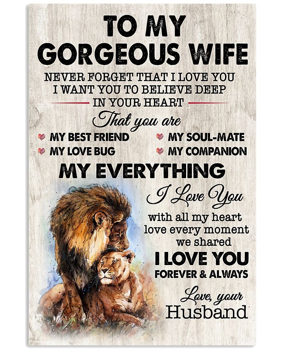 Perfect Gifts For Wife - To My Wife  Poster-A Loves Gift