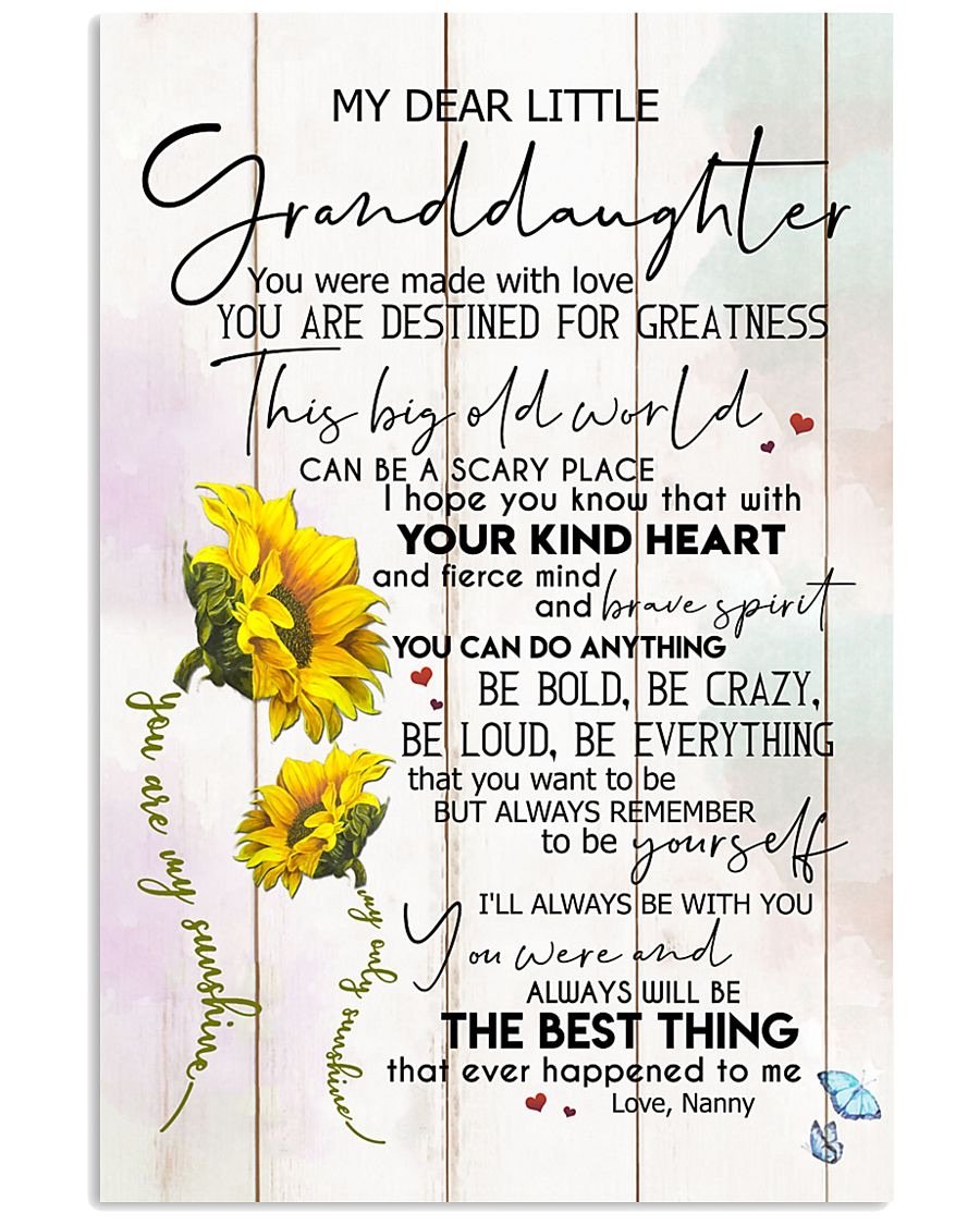 To My Granddaughter Poster-A Loves Gift
