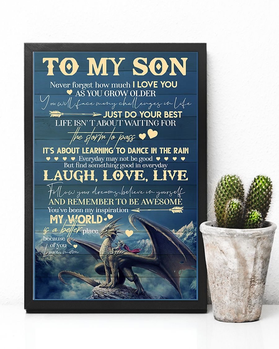 To My Son Poster - Great Gifts For Your Son-A Loves Gift