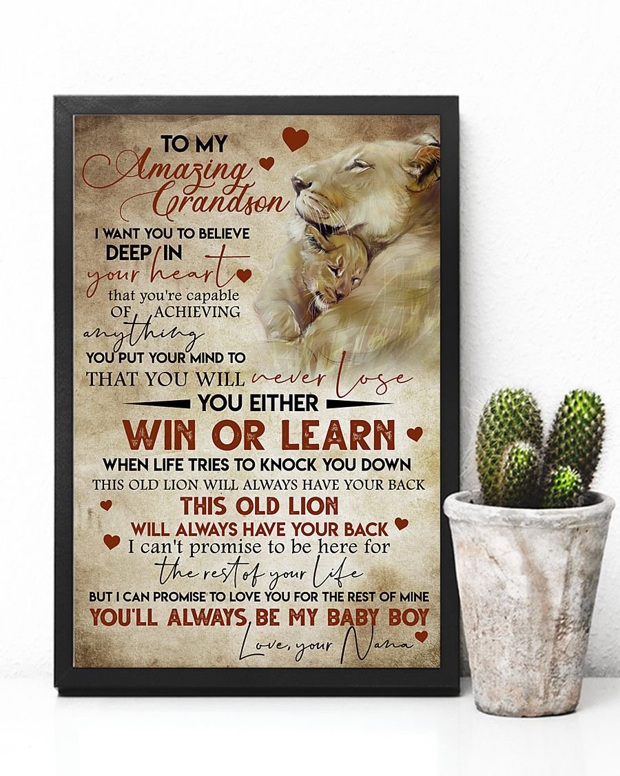 To My Grandson Poster-A Loves Gift