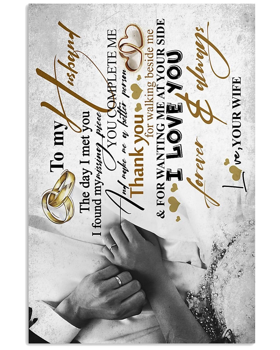 Perfect Gifts For Husband - To My Husband Poster-A Loves Gift