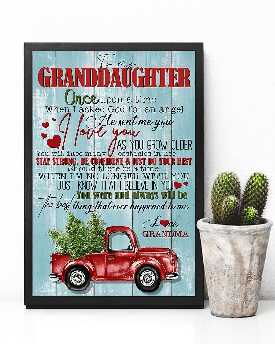 To My Granddaughter Poster-A Loves Gift