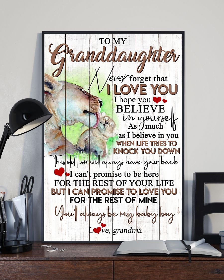 To My Granddaughter Poster-A Loves Gift