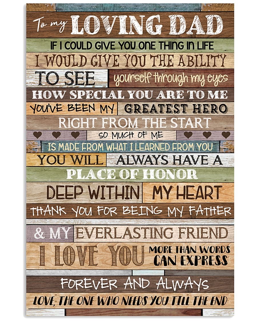 To My Dad Poster-A Loves Gift