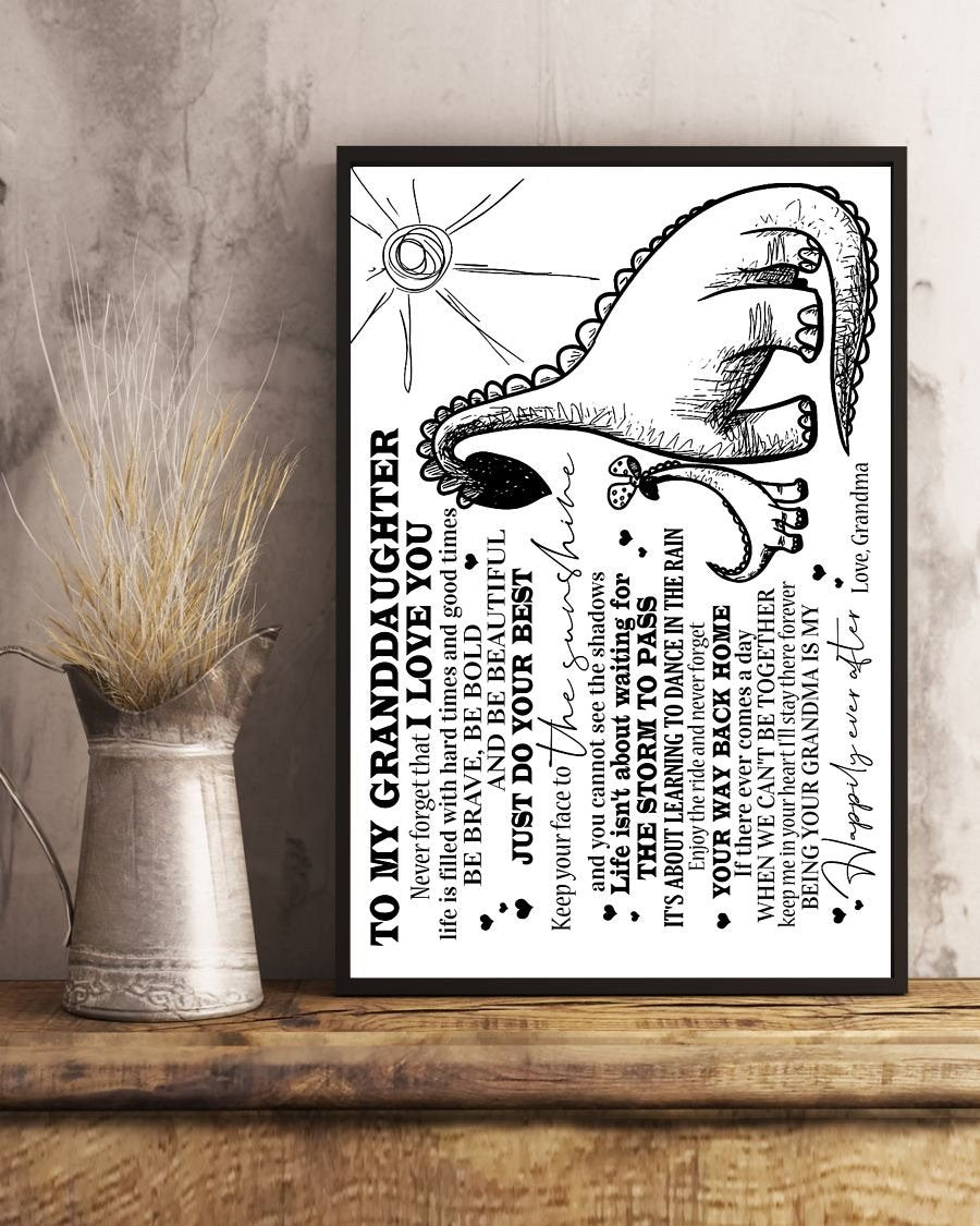 To My Granddaughter Poster-A Loves Gift