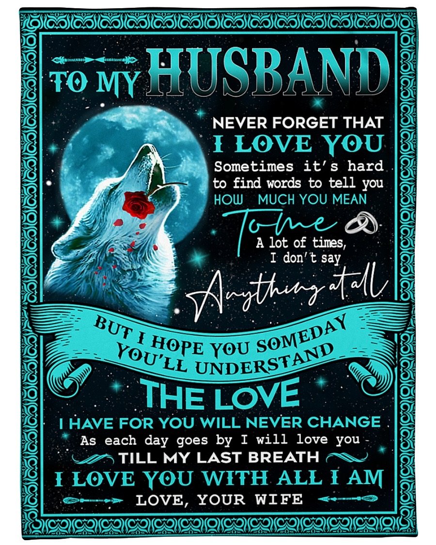 Fleece Blanket - To My Husband Fleece Blanket-A Loves Gift