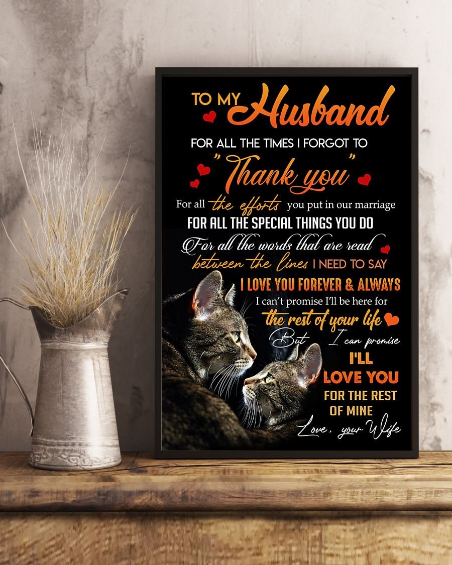Perfect Gifts For Husband - To My Husband Poster-A Loves Gift
