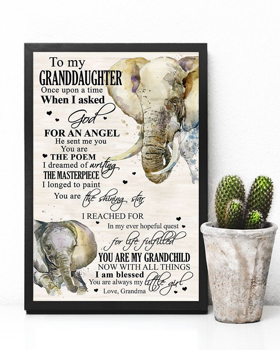 To My Granddaughter Poster-A Loves Gift