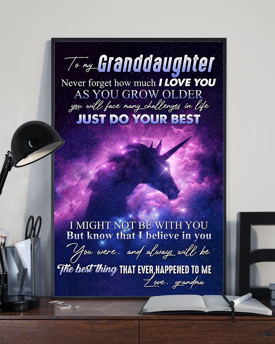 To My Granddaughter Poster-A Loves Gift