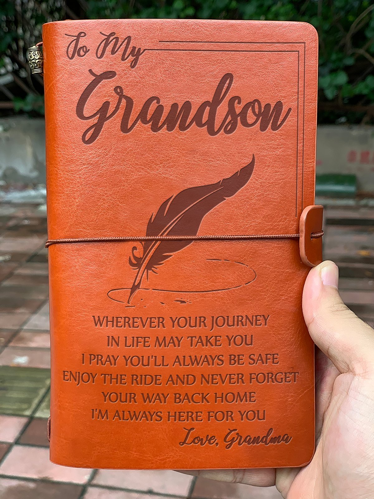 To My Grandson - Vintage Journal Notebook-A Loves Gift